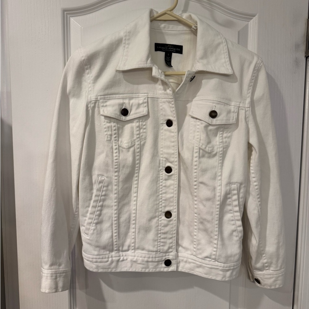 Ralph Lauren White Denim Trucker Jacket
